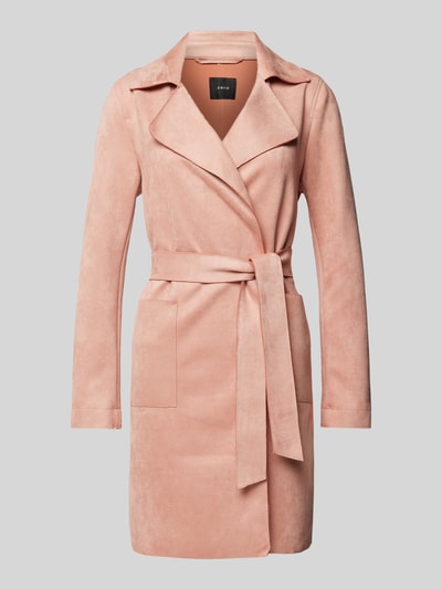 Zero Mantel mit Bindegürtel Altrosa 2