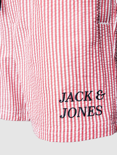 Jack & Jones Zwembroek met labelstitching, model 'FIJI' Lichtrood - 2