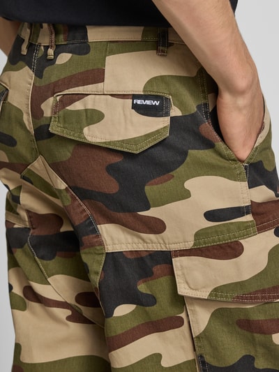 REVIEW Baggy Cargohose mit Gesäßtaschen Oliv 3