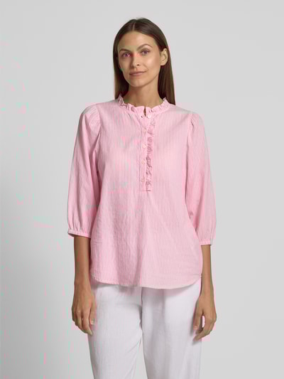 FREE/QUENT Regular fit blouse met 3/4-mouwen, model 'Rolly' Felroze - 4