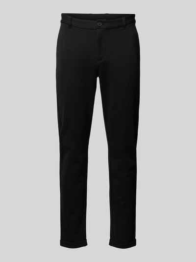 Lindbergh Slim Fit Stoffhose mit verkürztem Schnitt Black 1