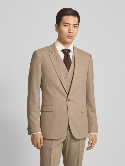 HUGO Slim Fit Anzug mit Woll-Anteil Modell 'Arti/Hesten242V1X' Hellbraun 4