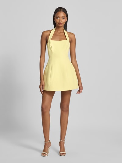 Bardot Sukienka koktajlowa z wiązaniem na szyi model ‘NEVELLE’ Jasnożółty 1