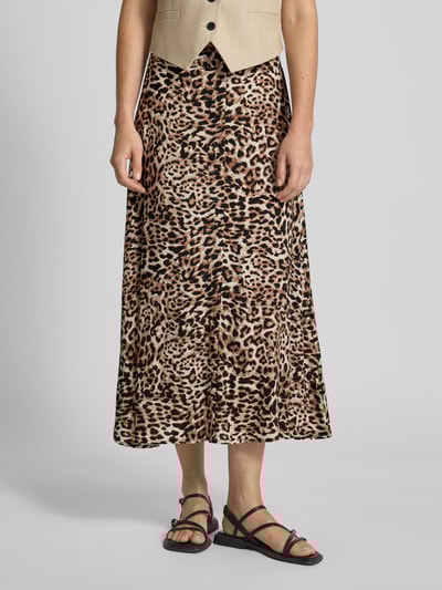 B.Young Midirock mit Knopfleiste Modell 'JOELLA' Mittelbraun 4