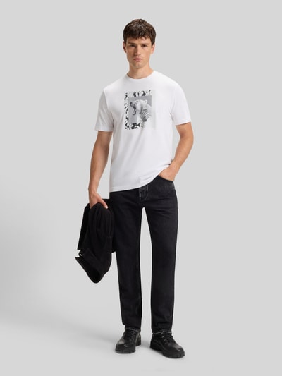 BOSS Orange Regular fit T-shirt van puur katoen Wit - 1