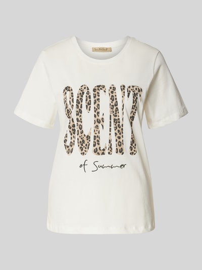 Smith and Soul T-shirt z wyhaftowanym motywem Złamany biały 2