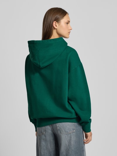 Pegador Bluza rozpinana o kroju oversized z wyhaftowanym logo model ‘Clarita’ Ciemnozielony 5