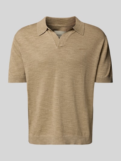 Gant Regular Fit Poloshirt mit Label-Stitching Beige 2