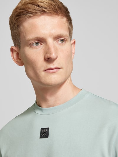 HUGO T-Shirt mit Label-Patch Modell 'Dalile' Mint 3