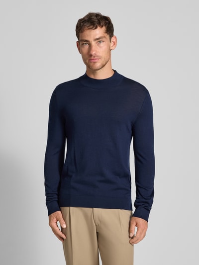 SELECTED HOMME Regular Fit Strickpullover aus reiner Merinowolle Modell 'TRAY' Dunkelblau 4