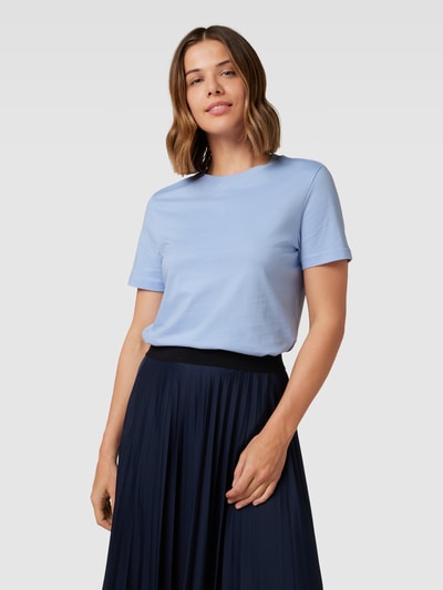 Selected T-Shirt mit geripptem Rundhalsausschnitt Modell 'MYESSENTIAL' Hellblau 4
