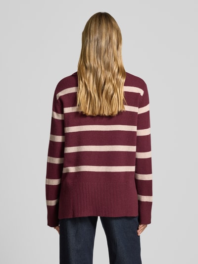 Christian Berg Woman Sweter wełniany ze stójką Bordowy 5