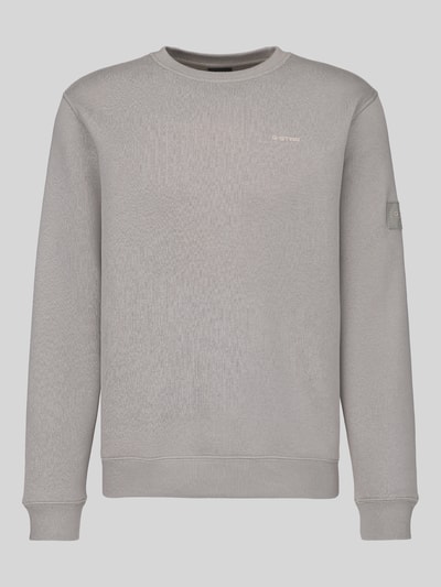 G-Star RAW Sweatshirt mit Ton-in-Ton Logo-Details Hellgrau 2