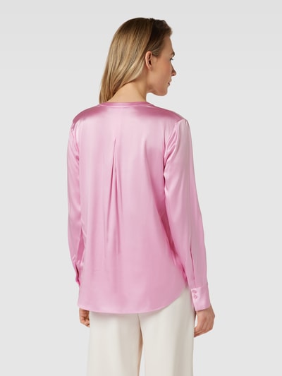 Herzensangelegenheit Seidenbluse mit V-Ausschnitt Pink 5