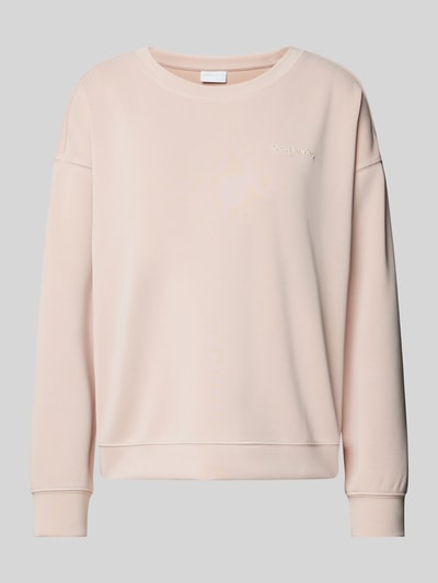 Jake*s Collection Sweatshirt mit gerippten Abschlüssen Rose 1