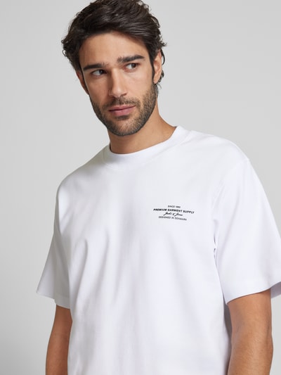 Jack & Jones Premium T-Shirt mit Label-Print Modell 'LACHAD' Weiss 3