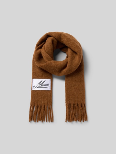 Marni Schal mit Label-Detail Camel 2