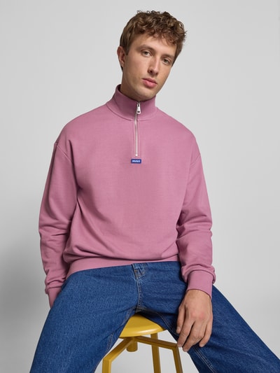 Hugo Blue Regular Fit Sweatshirt aus reiner Baumwolle Modell 'NEELER' Altrosa 3