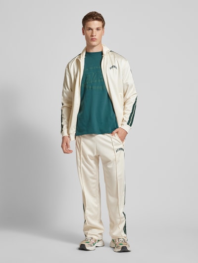 REVIEW Regular fit sweatpants met vaste persplooien Ecru - 1