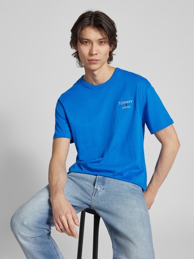 Tommy Jeans T-Shirt mit Label-Stitching Royal 3