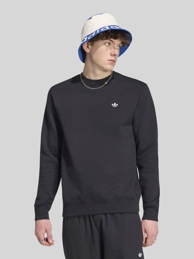 adidas Originals Bluza o kroju regular fit z mieszanki bawełny z wyhaftowanym logo Czarny 3