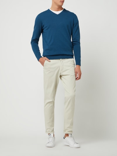 Tom Tailor Pullover mit V-Ausschnitt  Blau Melange 1