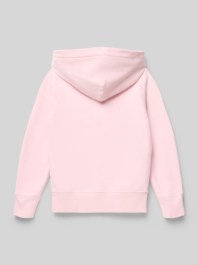 Productfoto, Regular Fit Sweatjacke aus Baumwoll-Mix van Polo Ralph Lauren Teens, effen lichtroze sweatstof, katoenmix, geribde boorden, capuchon, lange mouw