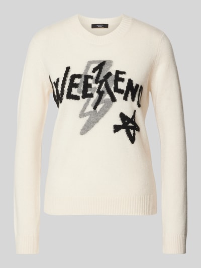 Weekend Max Mara Strickpullover mit Label-Print Modell 'KANSAS' Offwhite 2