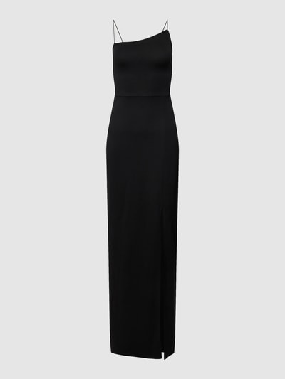 NA-KD Midi-jurk met asymmetrische hals en loopsplit Zwart - 2