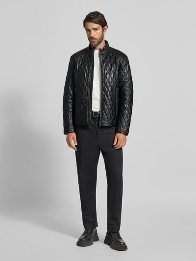 JOOP! Collection Lederjacke mit Strukturmuster Black 1