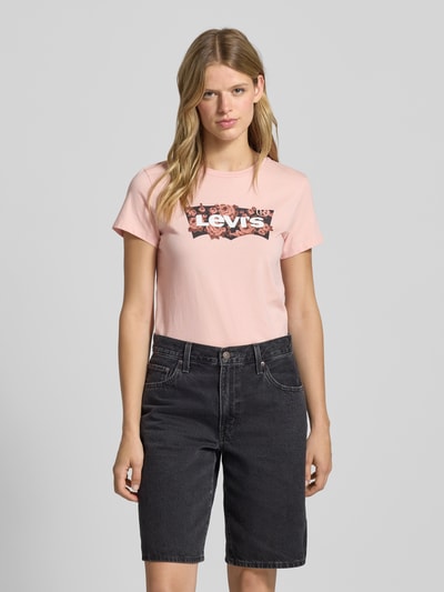 Levi's® T-Shirt mit Label-Print und Rundhalsausschnitt Altrosa 4
