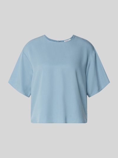 Produktfoto, Relaxed Fit Blusenshirt aus Lyocell van Marc O'Polo Denim in effen kleuren, piqué materiaal, korte mouw, ronde hals, labelpatch