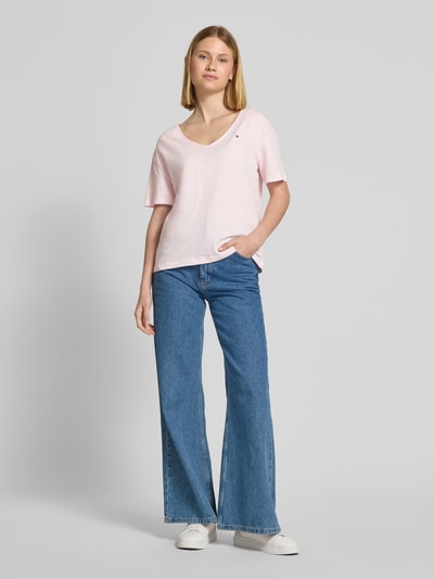 Tommy Hilfiger Regular fit T-shirt van puur katoen Roze - 1