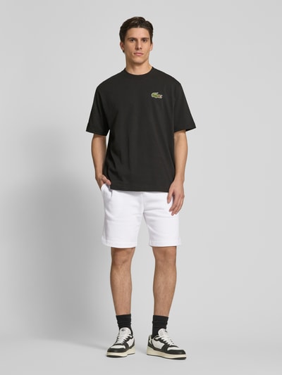 Lacoste Regular fit sweatshorts met labelbadge Wit - 1