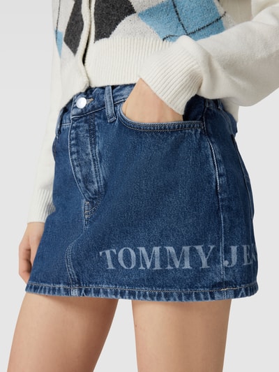 Tommy Jeans Minirock mit Label-Print Jeansblau 3