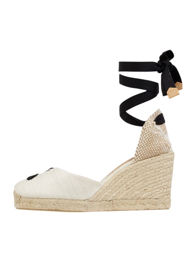 Castañer Wedges mit Stickerei Offwhite 4