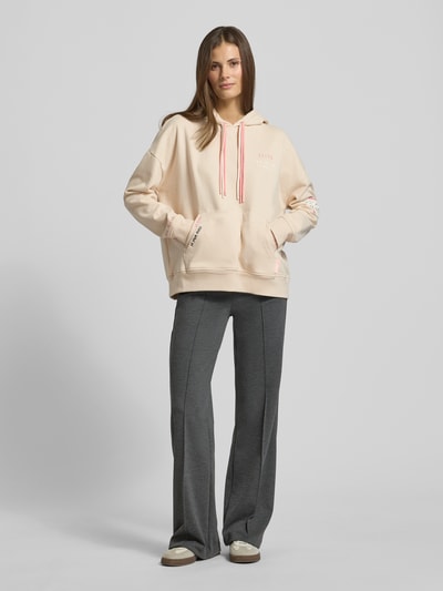 Smith and Soul Hoodie met stitchings en kangoeroezak Offwhite - 1