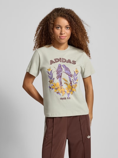 adidas Sportswear T-Shirt mit Motiv-Print und Rundhalsausschnitt Mittelgrau 4
