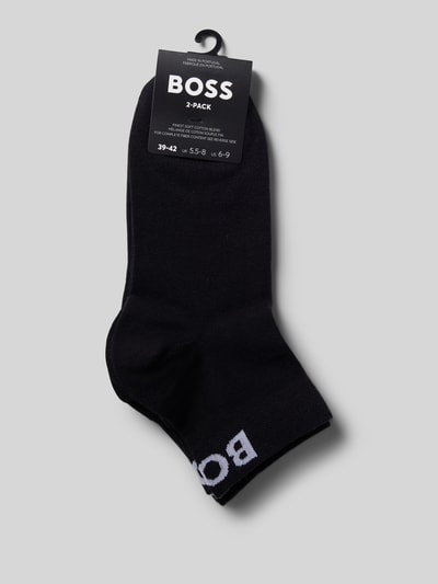 BOSS Black Women Sokken met labelstitching in een set van 2 paar Zwart - 3