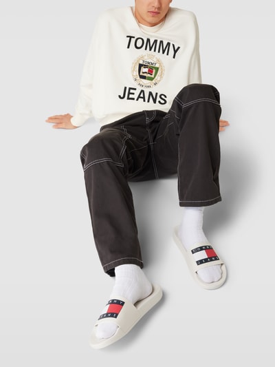 Tommy Jeans Slides mit Label-Patch Modell 'POOL' Offwhite 1