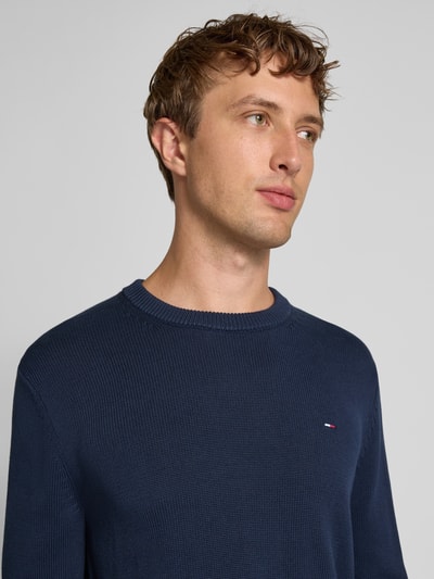 Tommy Jeans Regular fit gebreide pullover van zuiver katoen Marineblauw - 3