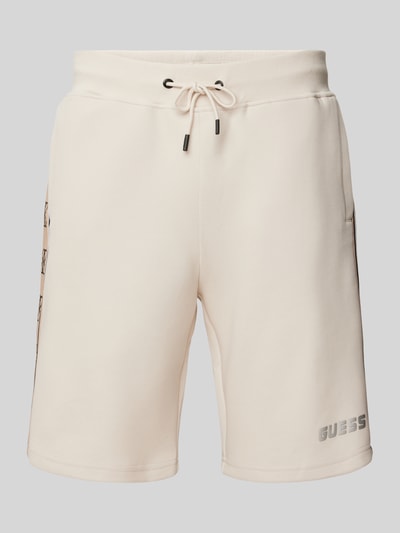 Guess Activewear Regular fit sweatshorts met labelprint, model 'MICKEY' Beige - 2