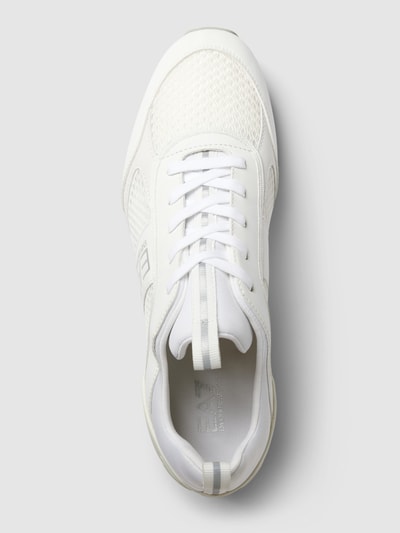 EA7 Emporio Armani Sneakersy z detalami z logo Biały 3