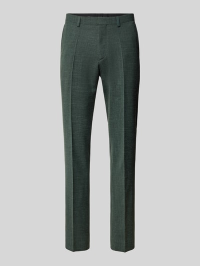 Roy Robson Modern fit pantalon met persplooien Groen - 2