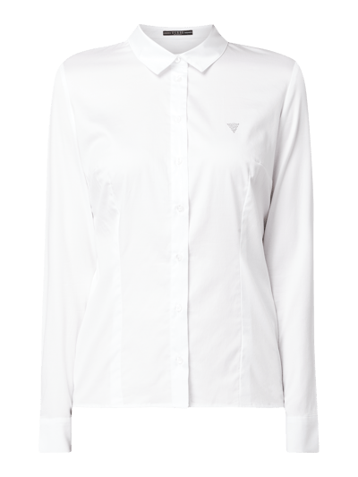 Guess Blouse met logo van siersteentjes  Wit - 2