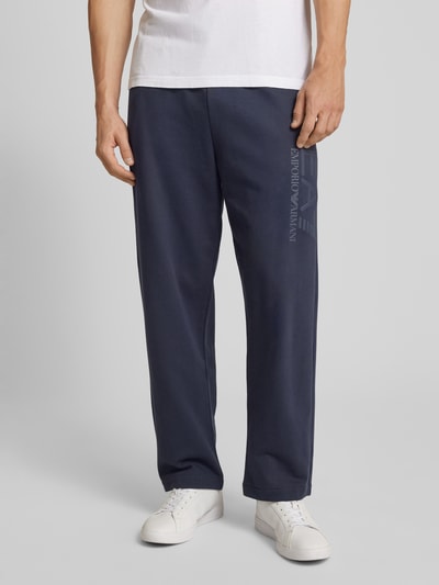 EA7 Emporio Armani Baggy Fit Sweatpants mit Label-Print Marine 4