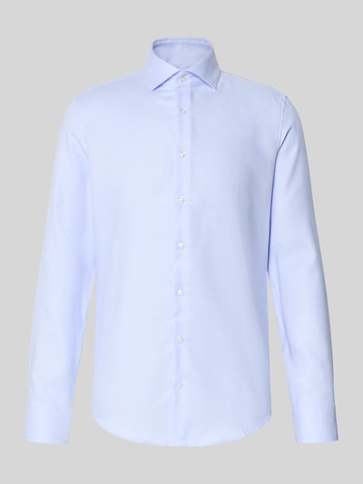 SEIDENSTICKER Koszula biznesowa o kroju slim fit z kołnierzykiem typu kent Błękitny 2