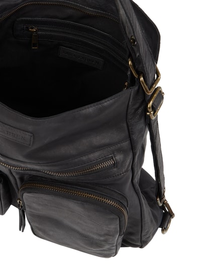 Lara Lauren Hobo Bag aus Leder Modell 'Manu' Black 4