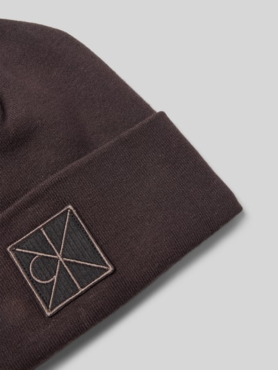 CK Calvin Klein Mütze aus Viskose-Mix mit Logo-Patch Modell 'Bea' BLACK 2