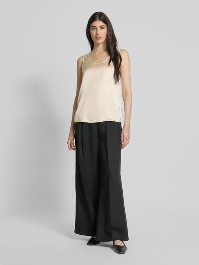 monari Regular Fit Blusentop mit Rundhalsausschnitt Sand 1